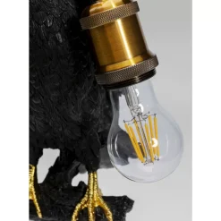 Tischleuchte Animal Sitting Crow Matt Schwarz