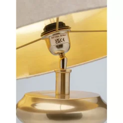 Tischleuchte Barock Gold Beige 49Cm