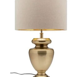 Tischleuchte Barock Gold Beige 49Cm