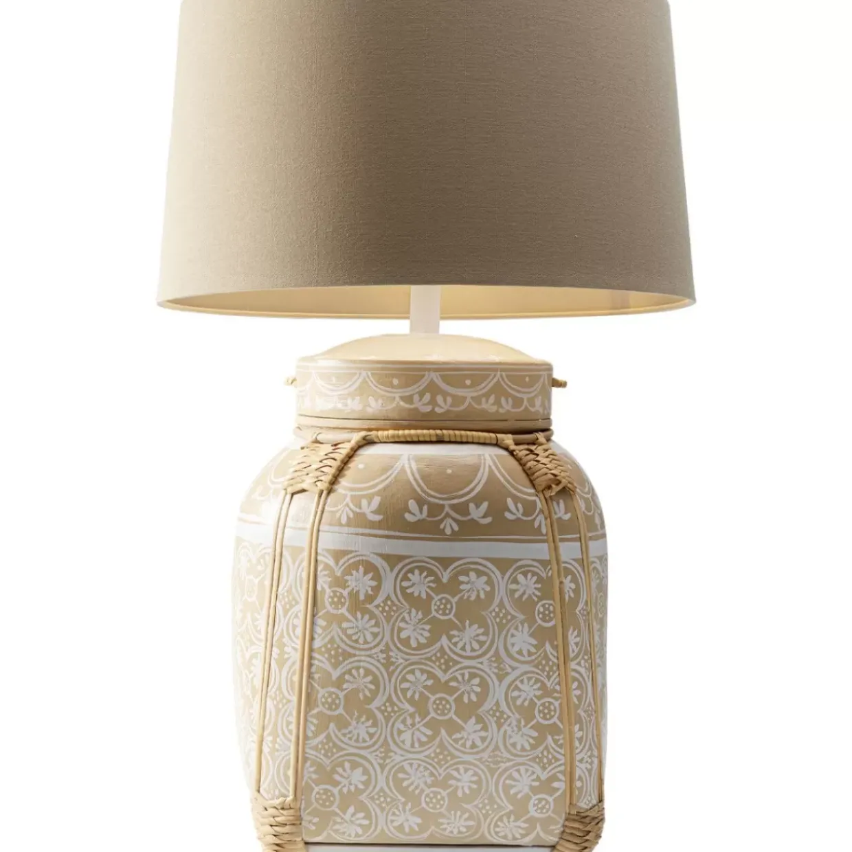 Tischleuchte Basket Creme