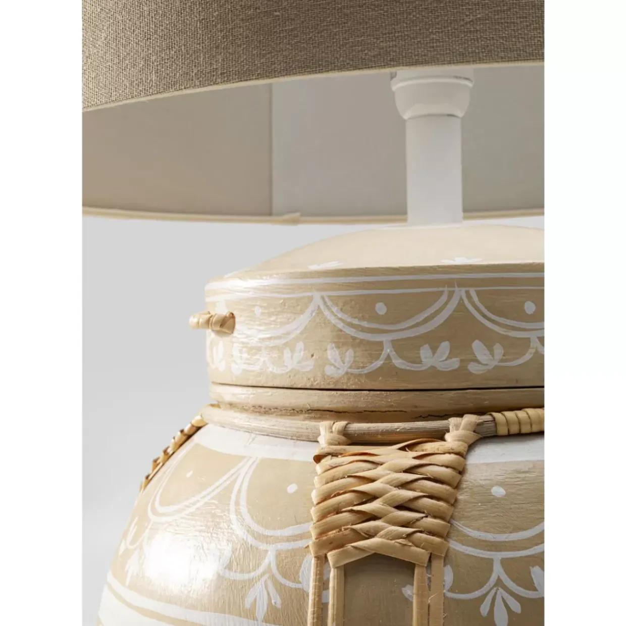 Tischleuchte Basket Creme