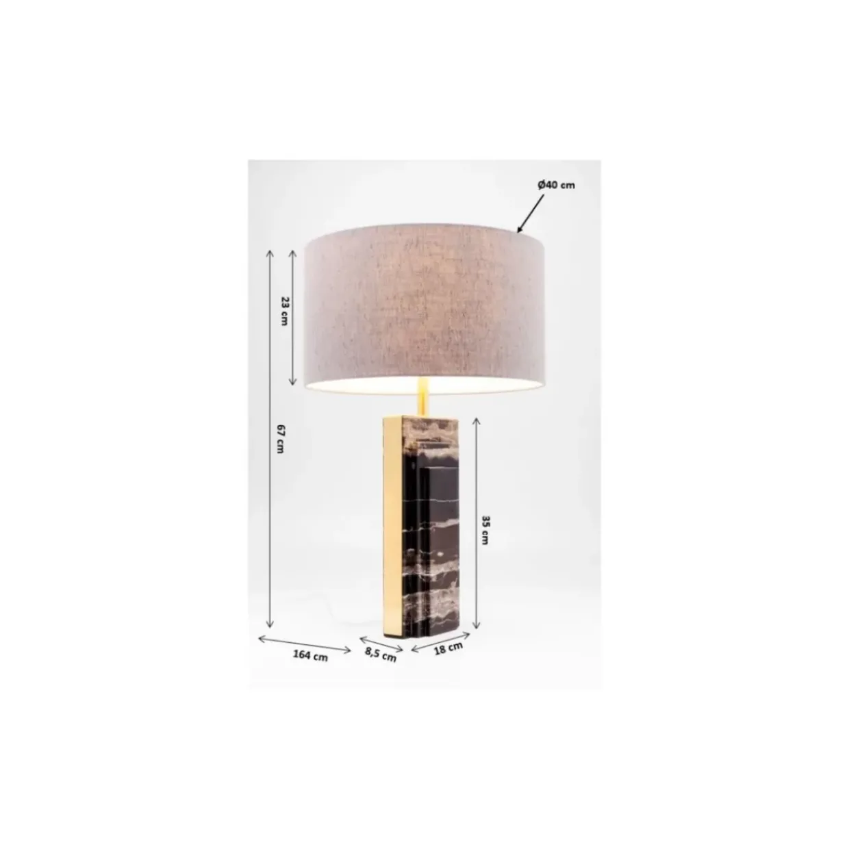 Tischleuchte Charleston Marble 69Cm