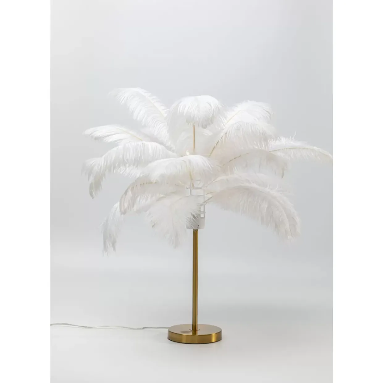 Tischleuchte Feather Palm Weis 60Cm