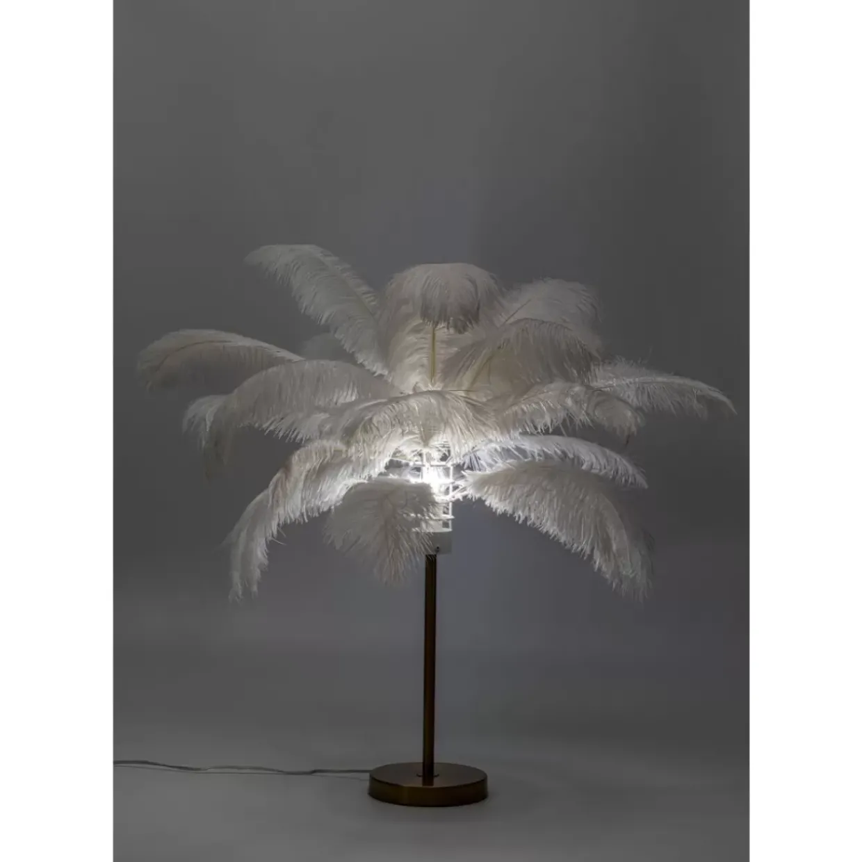 Tischleuchte Feather Palm Weis 60Cm