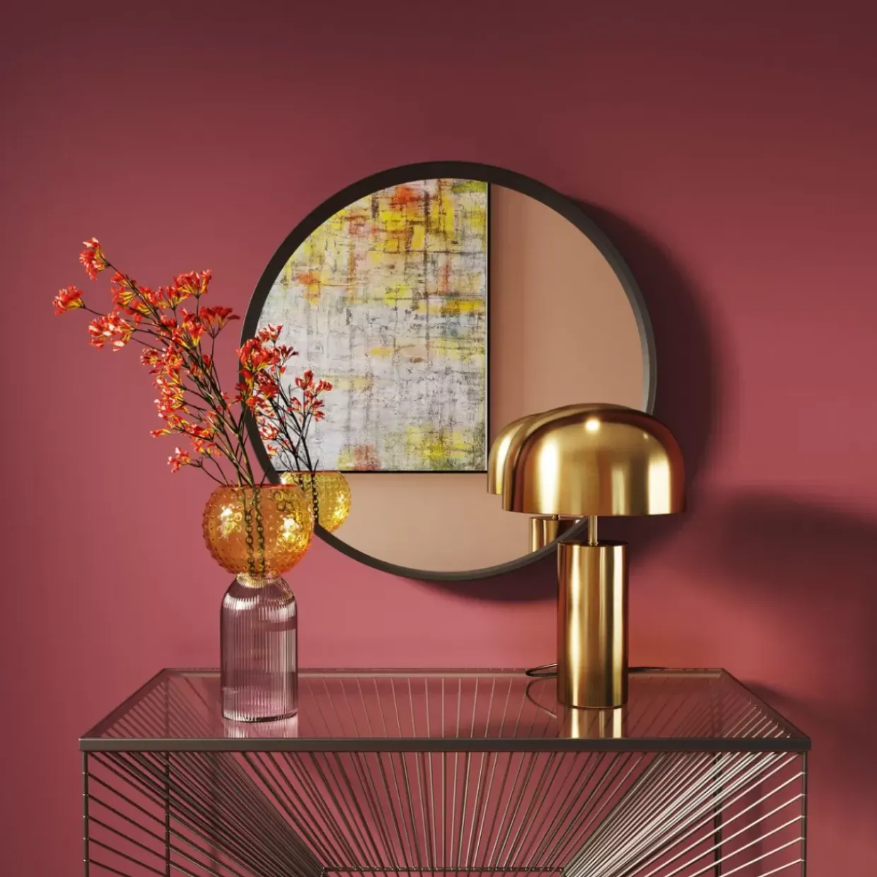 Tischleuchte Loungy Gold