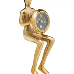 Tischuhr Sitting Man Gold 8X27Cm
