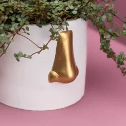 Ubertopf Nase Weiss/Gold