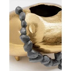 Vase Art Stones Gold 16Cm