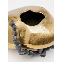 Vase Art Stones Gold 16Cm