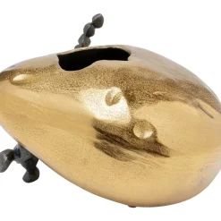 Vase Art Stones Gold 16Cm