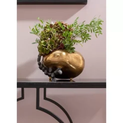 Vase Art Stones Gold 16Cm