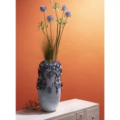 Vase Butterflies Lightblue 50Cm