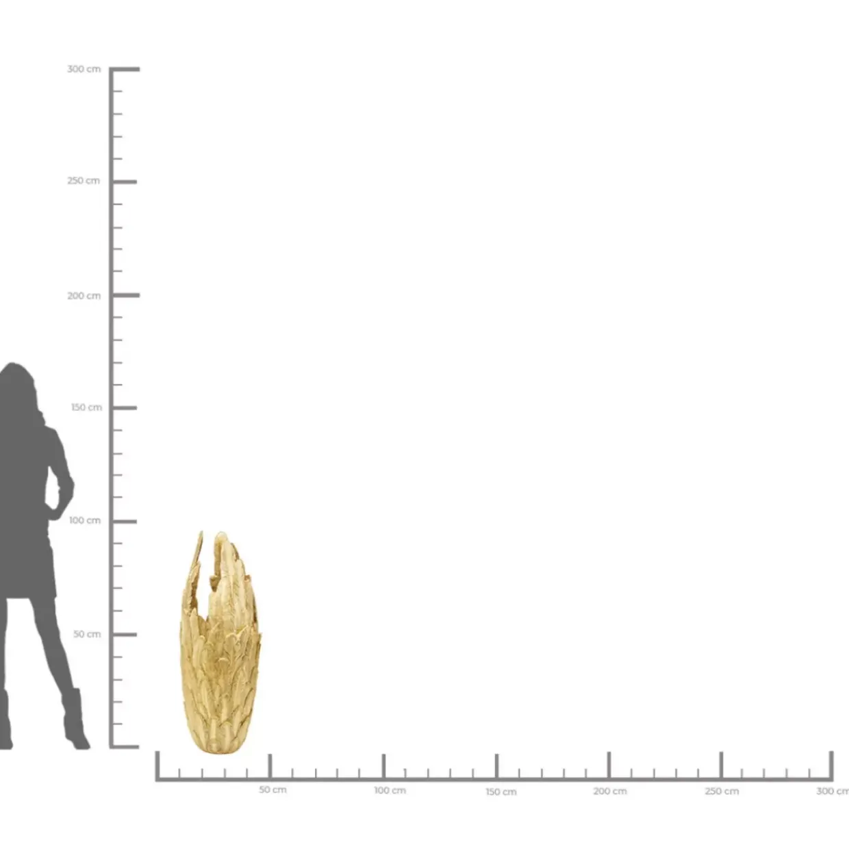 Vase Feathers Gold 91