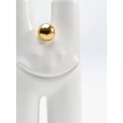 Vase Funny Teeth Weis 16Cm