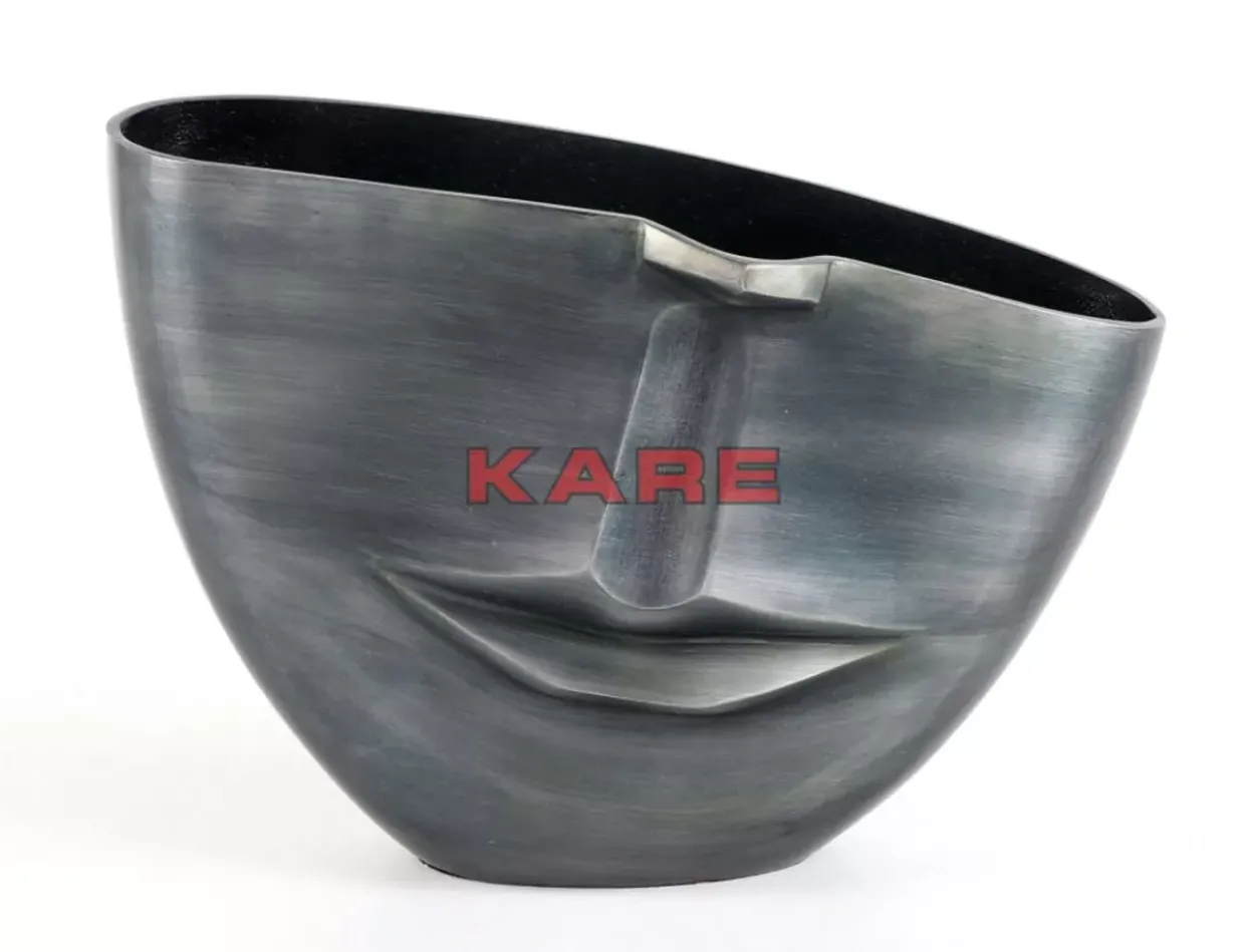 Vase Half Face Anthrazit 31Cm