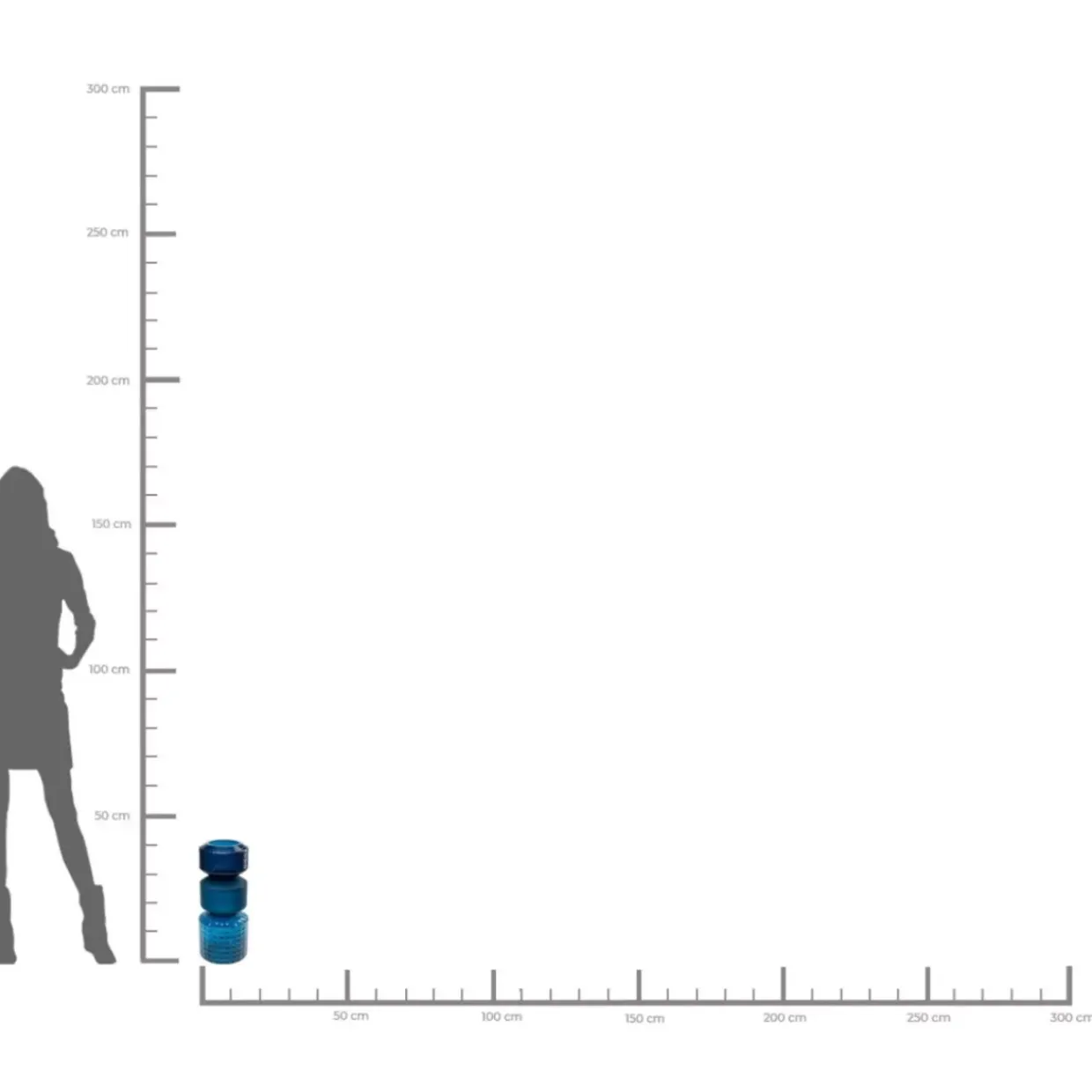 Vase Marvelous Duo Blau 42Cm