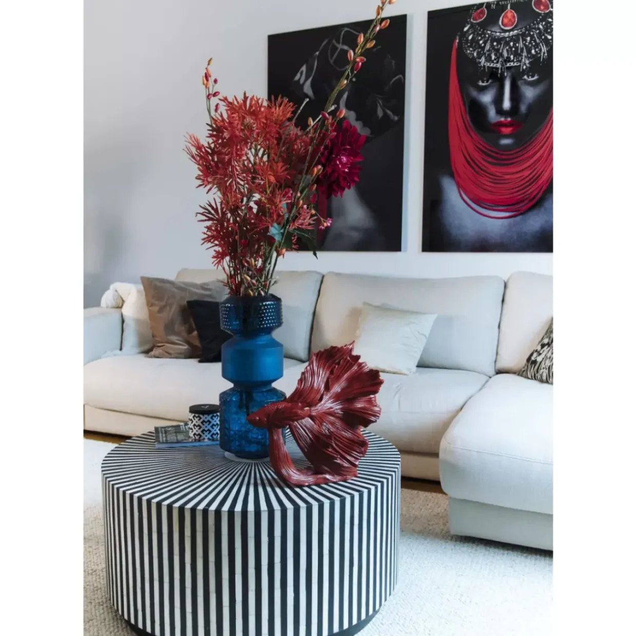 Vase Marvelous Duo Blau 36Cm