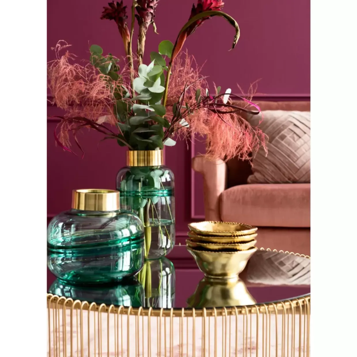 Vase Positano Belly Grun 21Cm