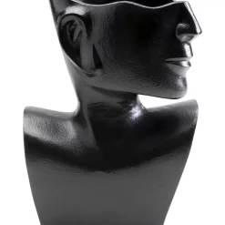 Vase Rostro Side Schwarz 27Cm