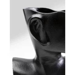 Vase Rostro Side Schwarz 27Cm