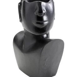 Vase Rostro Side Schwarz 27Cm