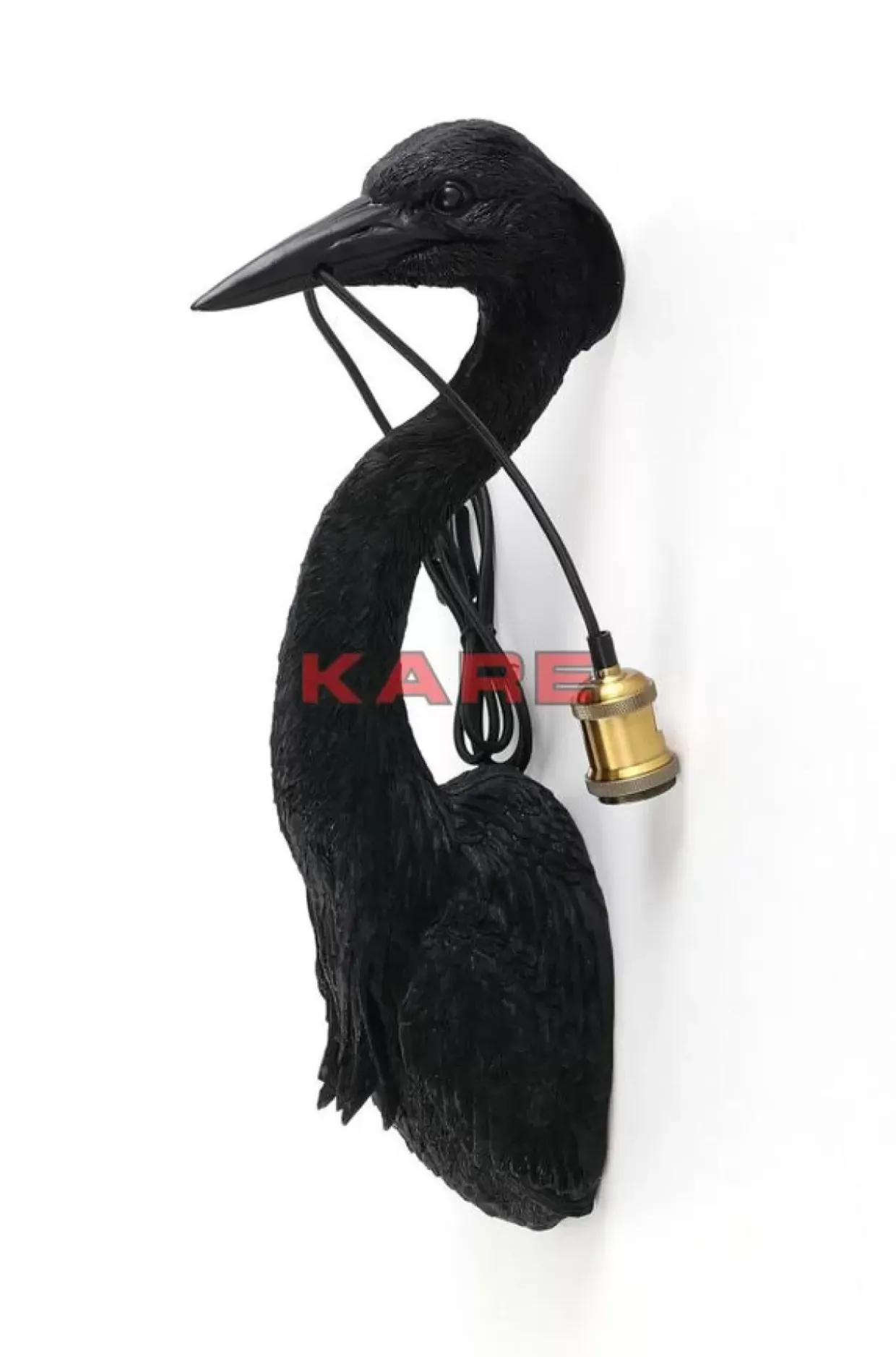 Wandleuchte Animal Heron Schwarz 26X62Cm