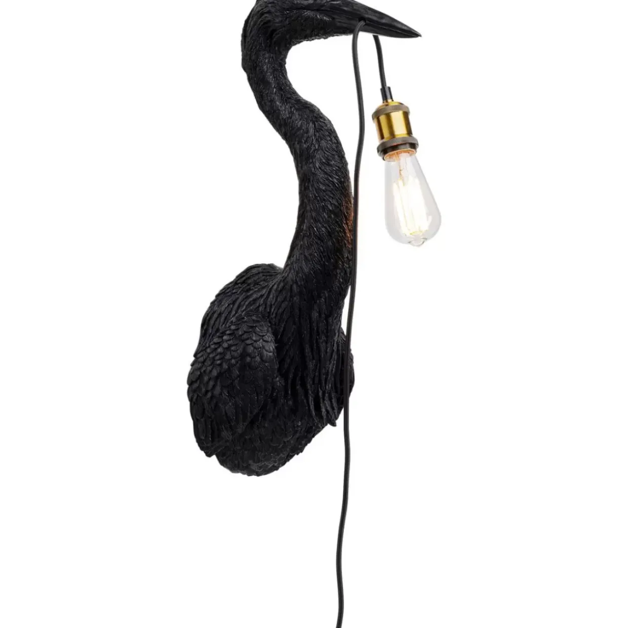 Wandleuchte Animal Heron Schwarz 26X62Cm
