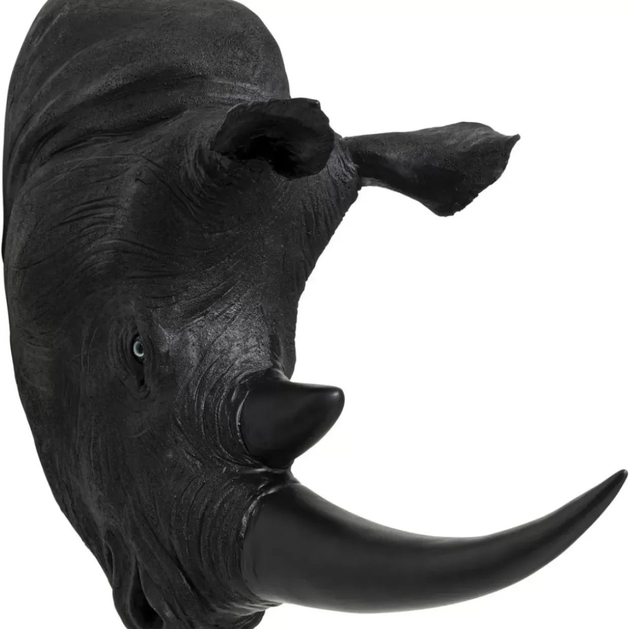 Wandobjekt Rhino Head Antique Schwarz