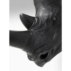 Wandobjekt Rhino Head Antique Schwarz