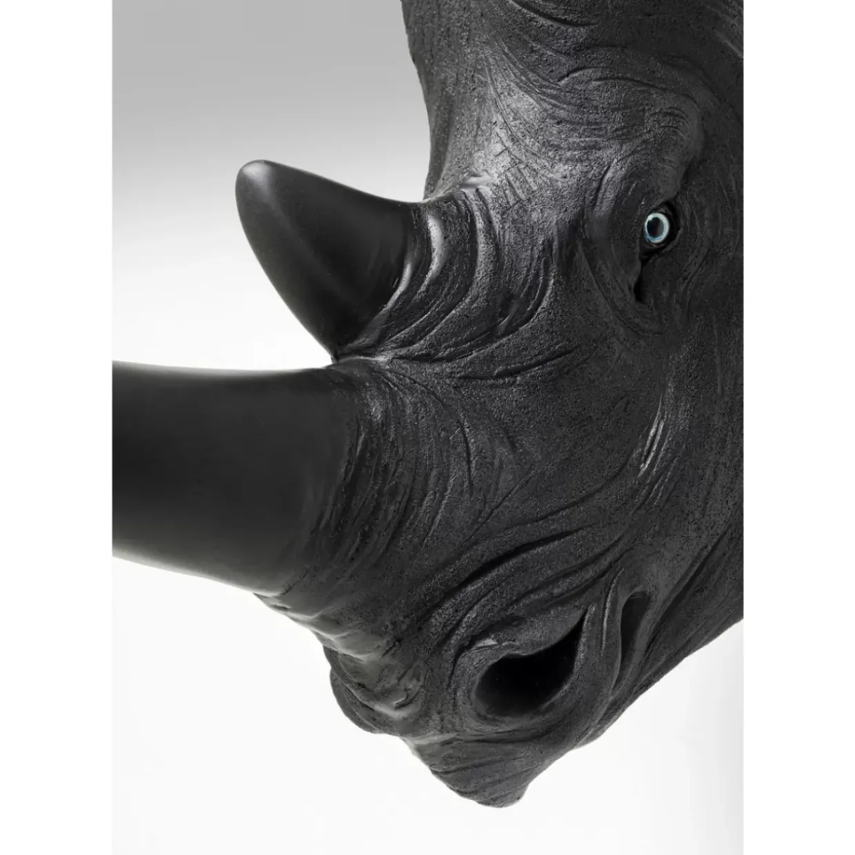 Wandobjekt Rhino Head Antique Schwarz
