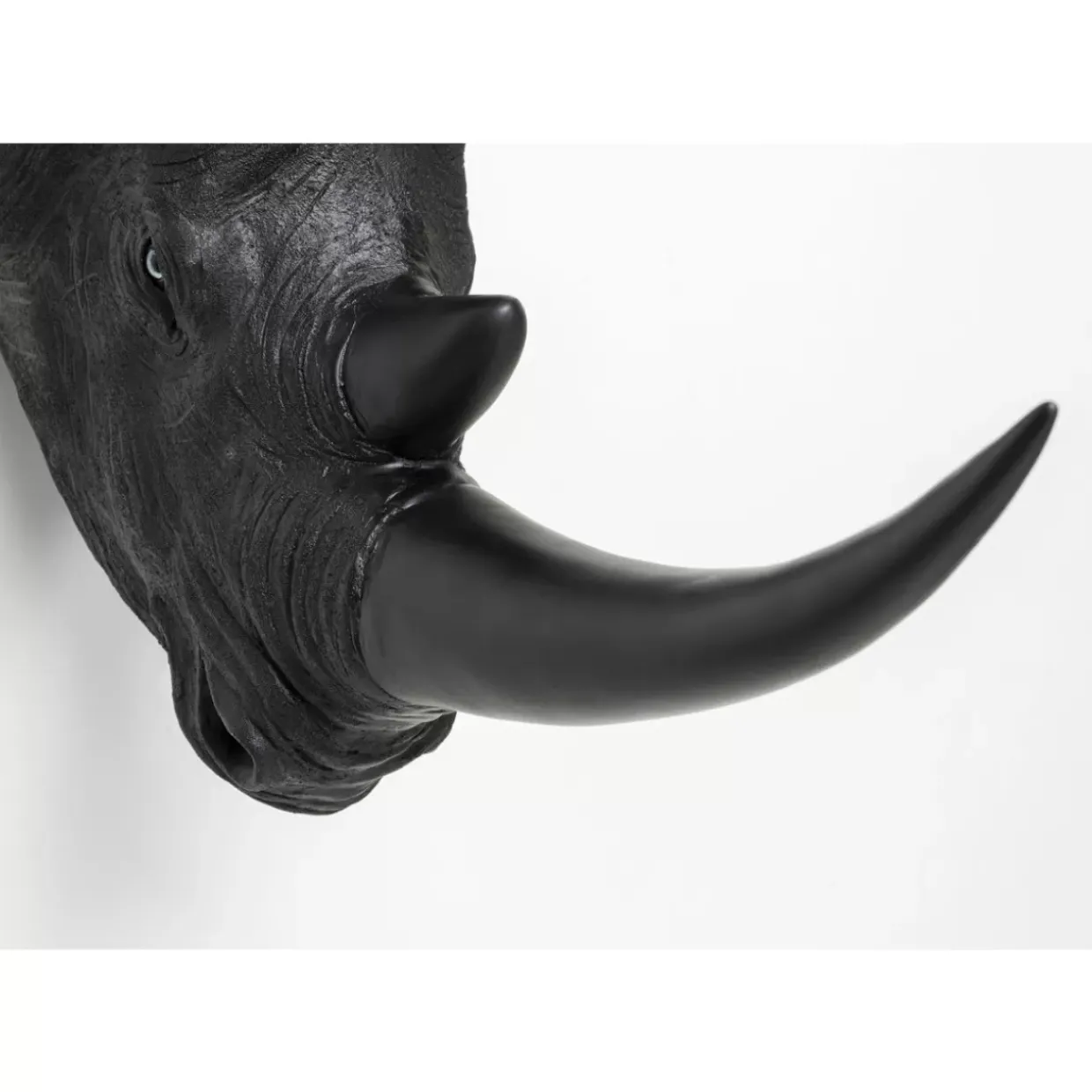 Wandobjekt Rhino Head Antique Schwarz