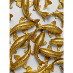 Wandobjekt School Of Koi Gold O160Cm