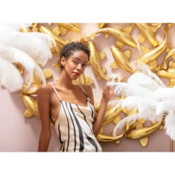 Wandobjekt School Of Koi Gold O160Cm