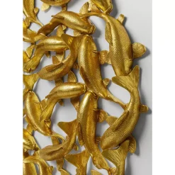 Wandobjekt School Of Koi Gold O160Cm