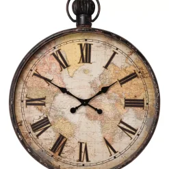 Wanduhr European Map 96Cm