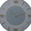 Wanduhr Leonardo Grau/Gold
