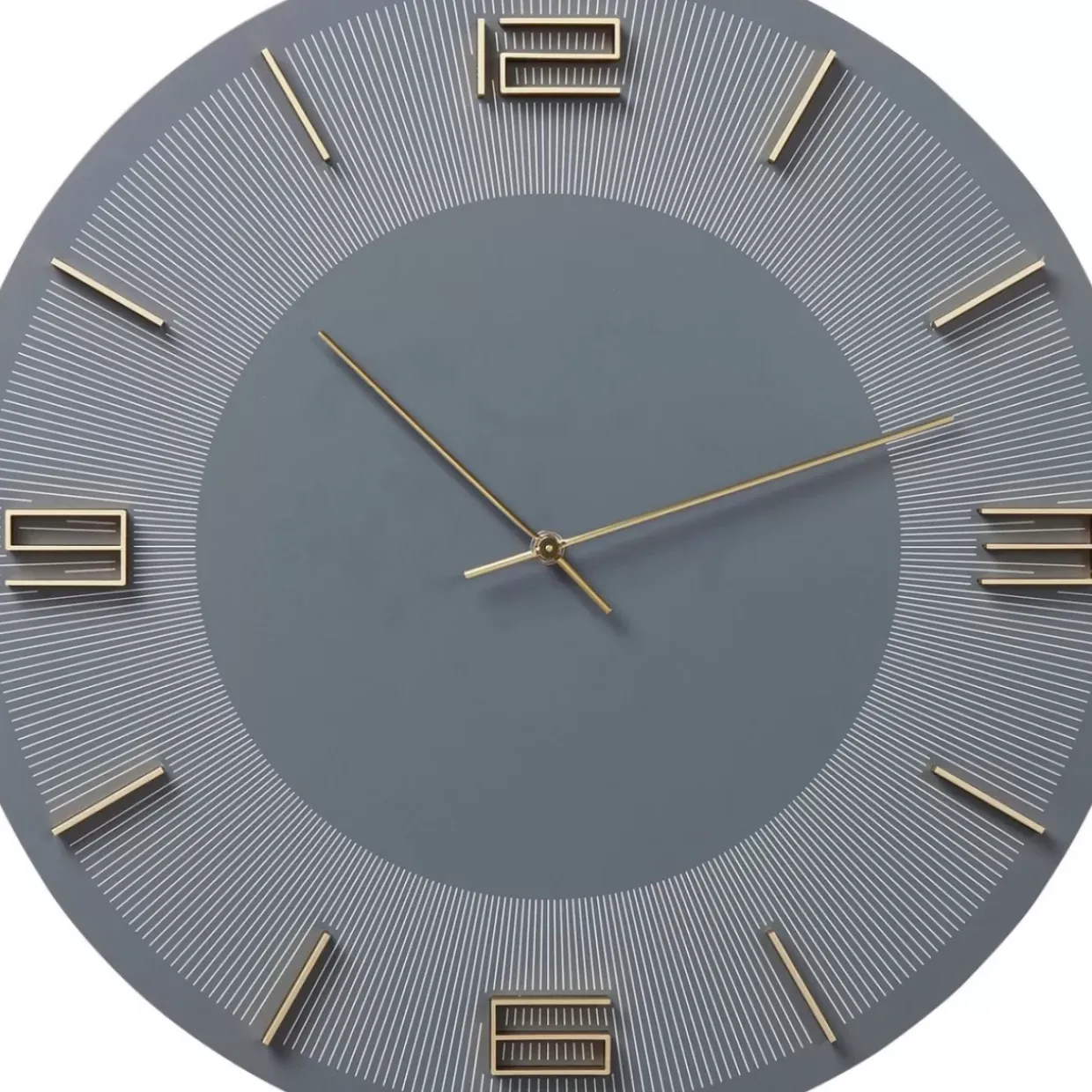Wanduhr Leonardo Grau/Gold
