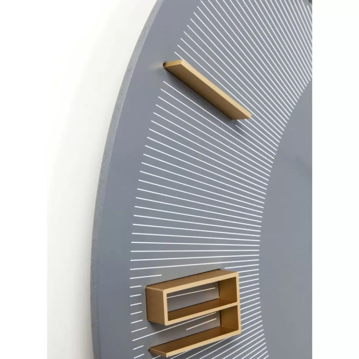 Wanduhr Leonardo Grau/Gold