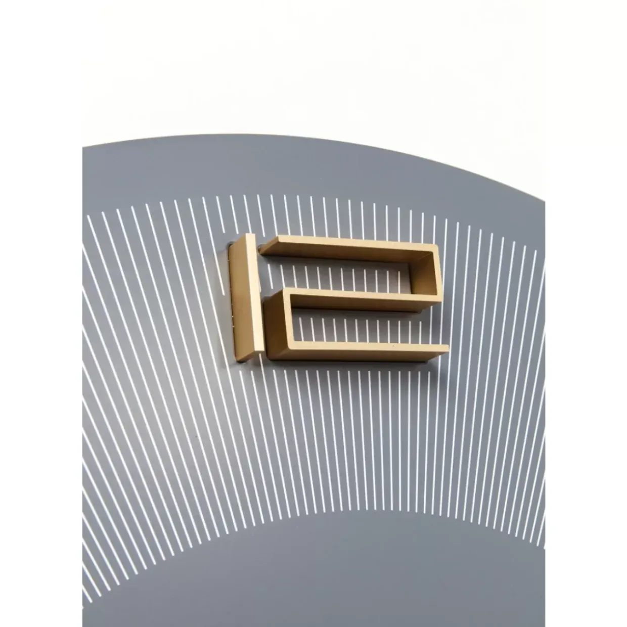 Wanduhr Leonardo Grau/Gold