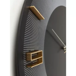 Wanduhr Leonardo Schwarz/Gold 50