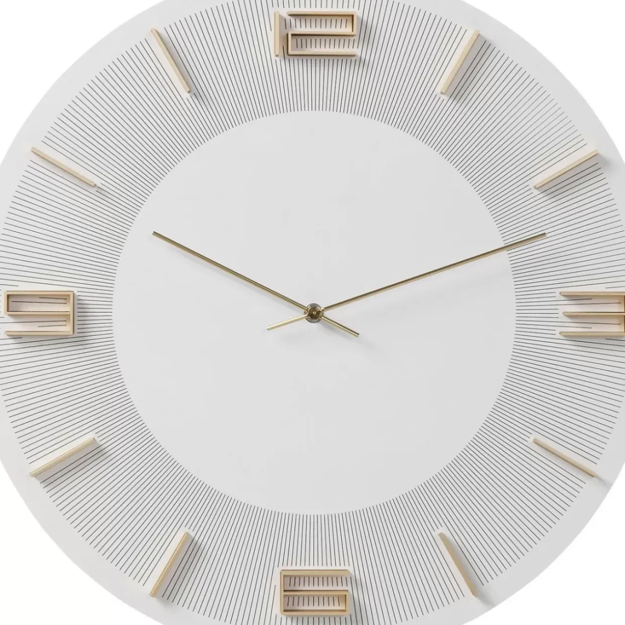 Wanduhr Leonardo Weis/Gold