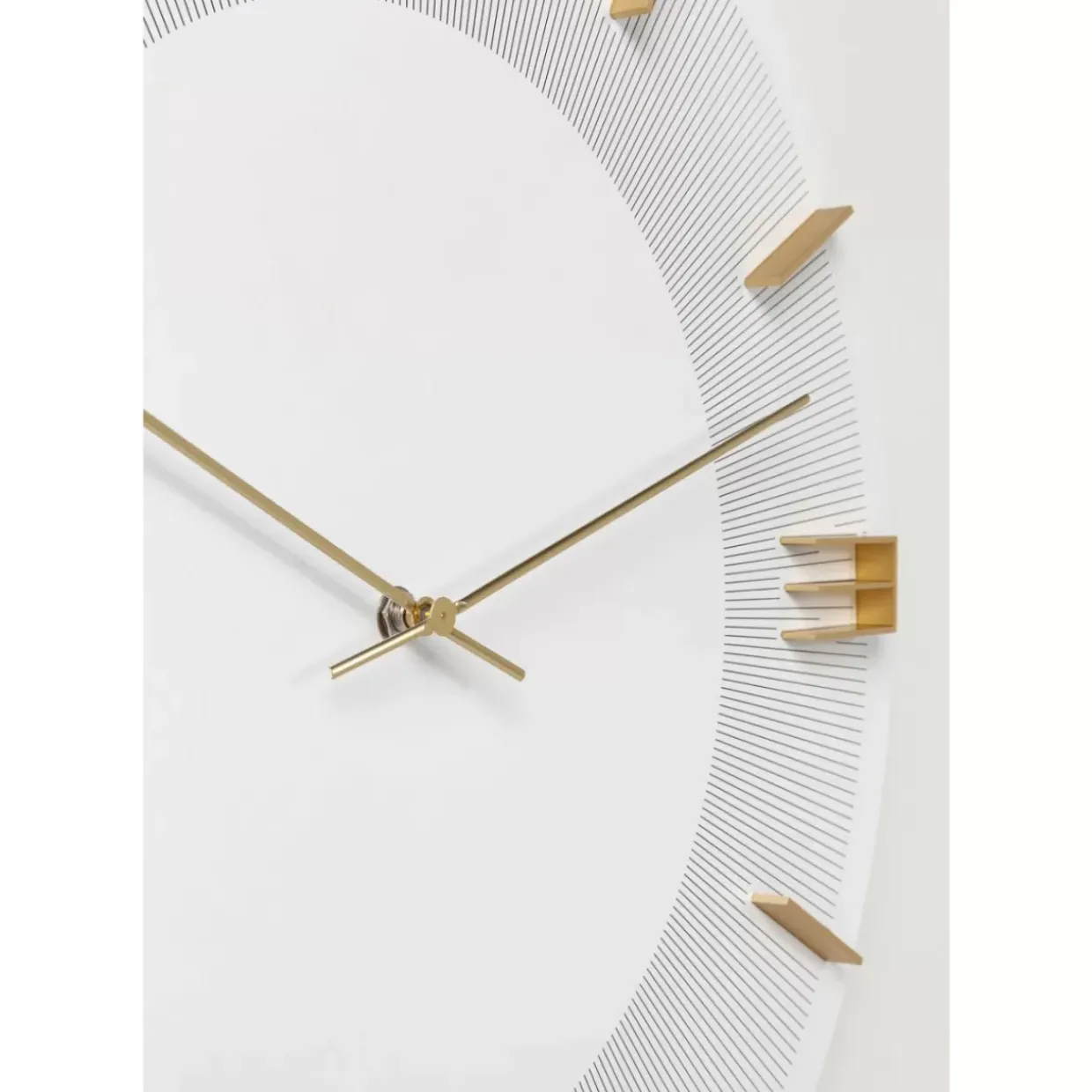 Wanduhr Leonardo Weis/Gold