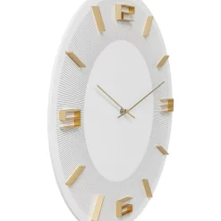 Wanduhr Leonardo Weis/Gold