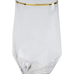 Wasserglas Diamond Gold Rim